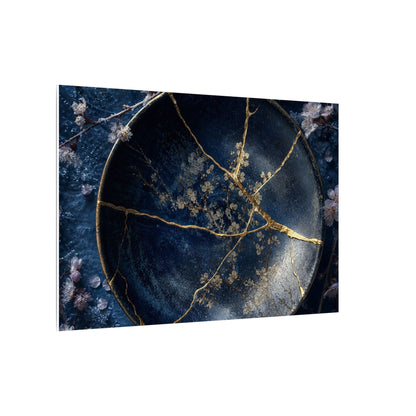 Cherry Blossom Winter Canvas Art | Kintsugi Philosophical Design