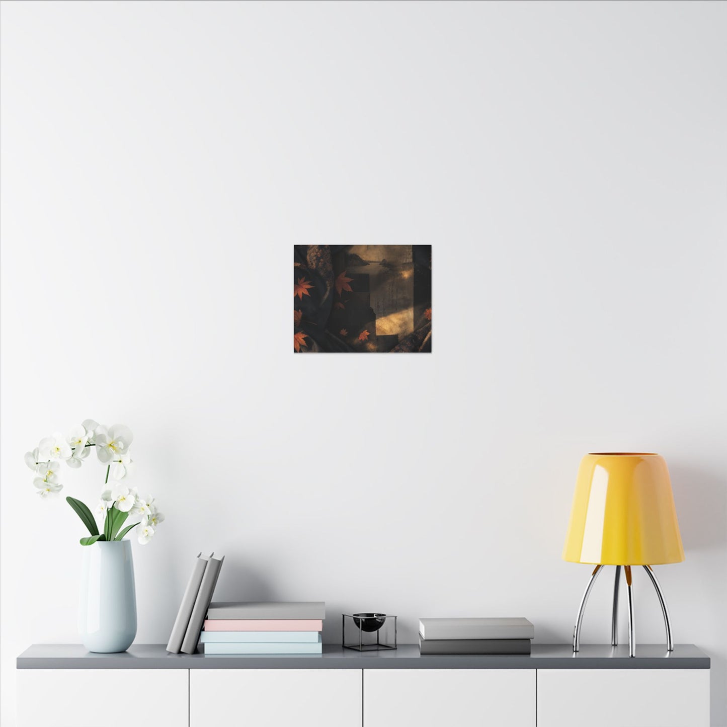 Autumn Silk Drape Shadow Zen Canvas Art | Bold Decor