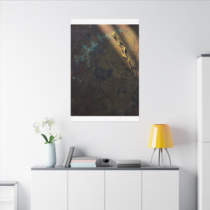 Golden Hour Rust Patina Canvas Art - Dark Japandi Ma