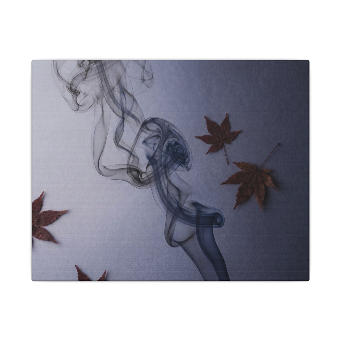 Dark Japandi Incense Smoke in Dawn | Moody Minimal Canvas Art