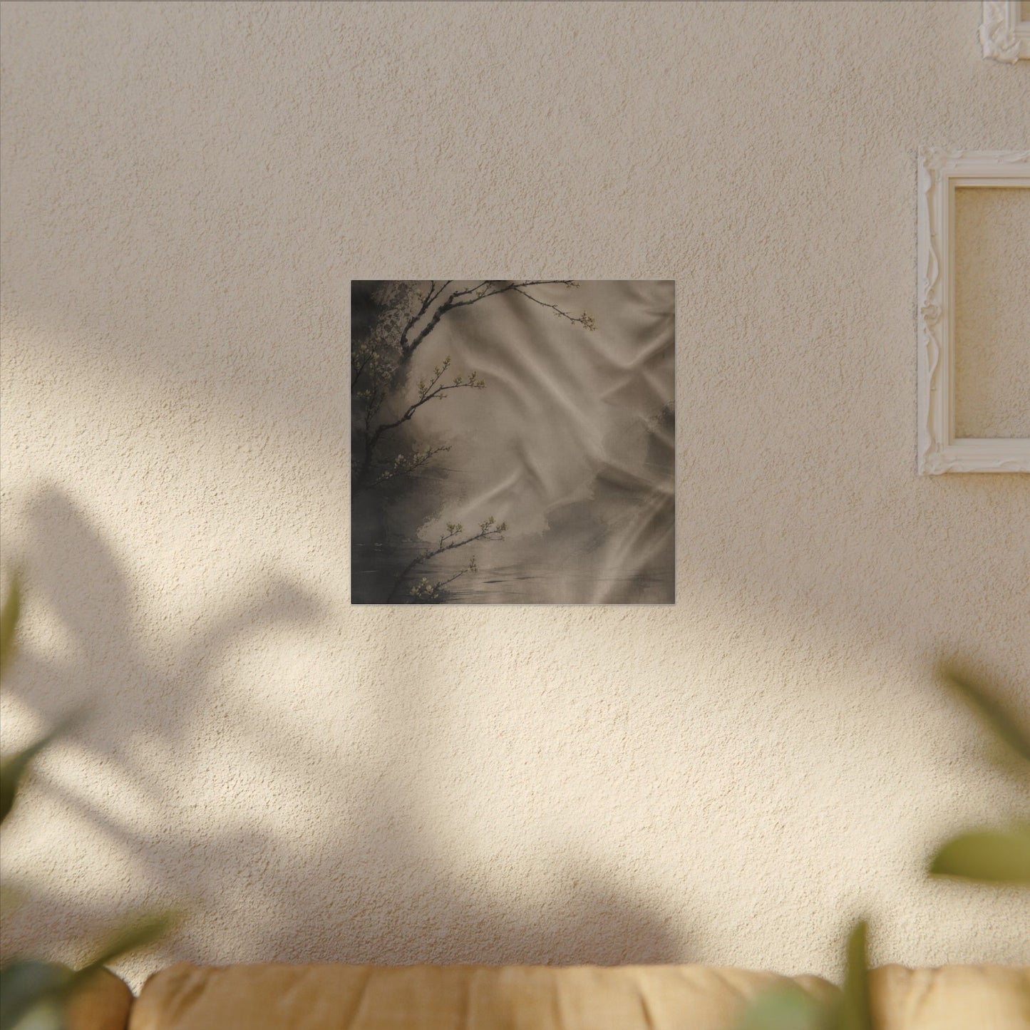 Silk Drape Canvas Art | Spring Japandi Japanese Pattern Art