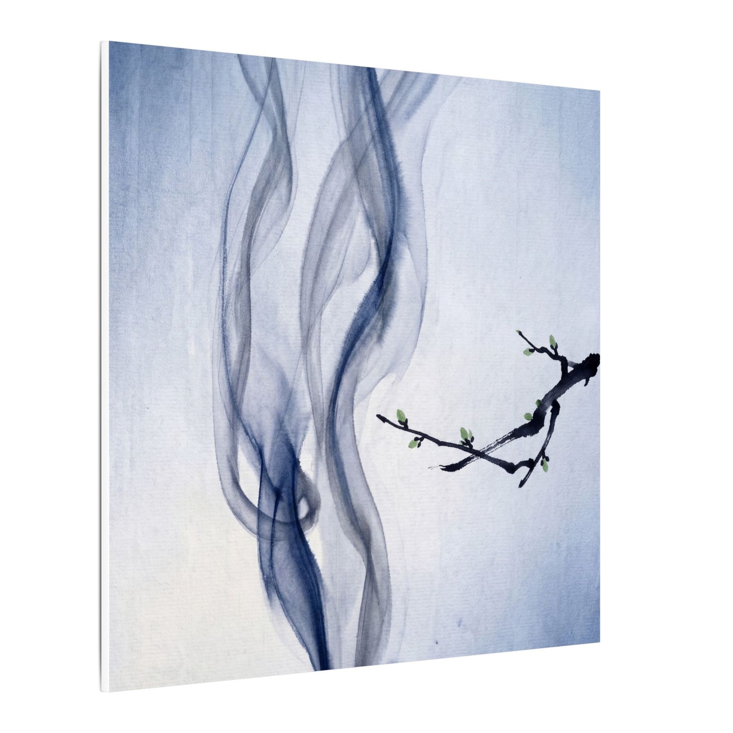 Incense Smoke Spring Canvas Art | Zen Tranquil Design