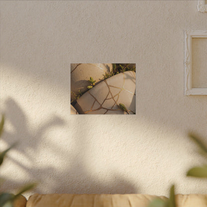 Spring Broken Pottery Gold Vein Canvas Art | Beautiful Decor