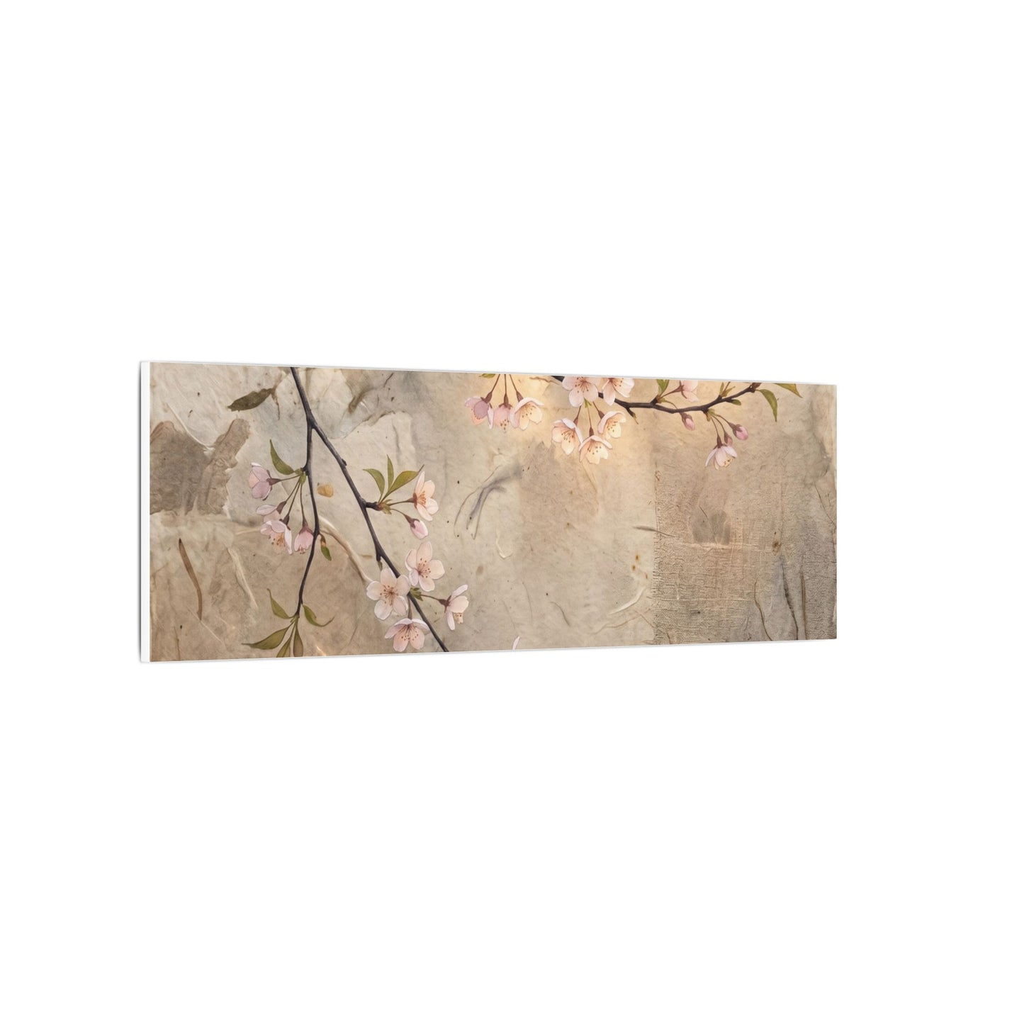 Summer Cherry Blossom Texture Canvas Art | Neutral Decor