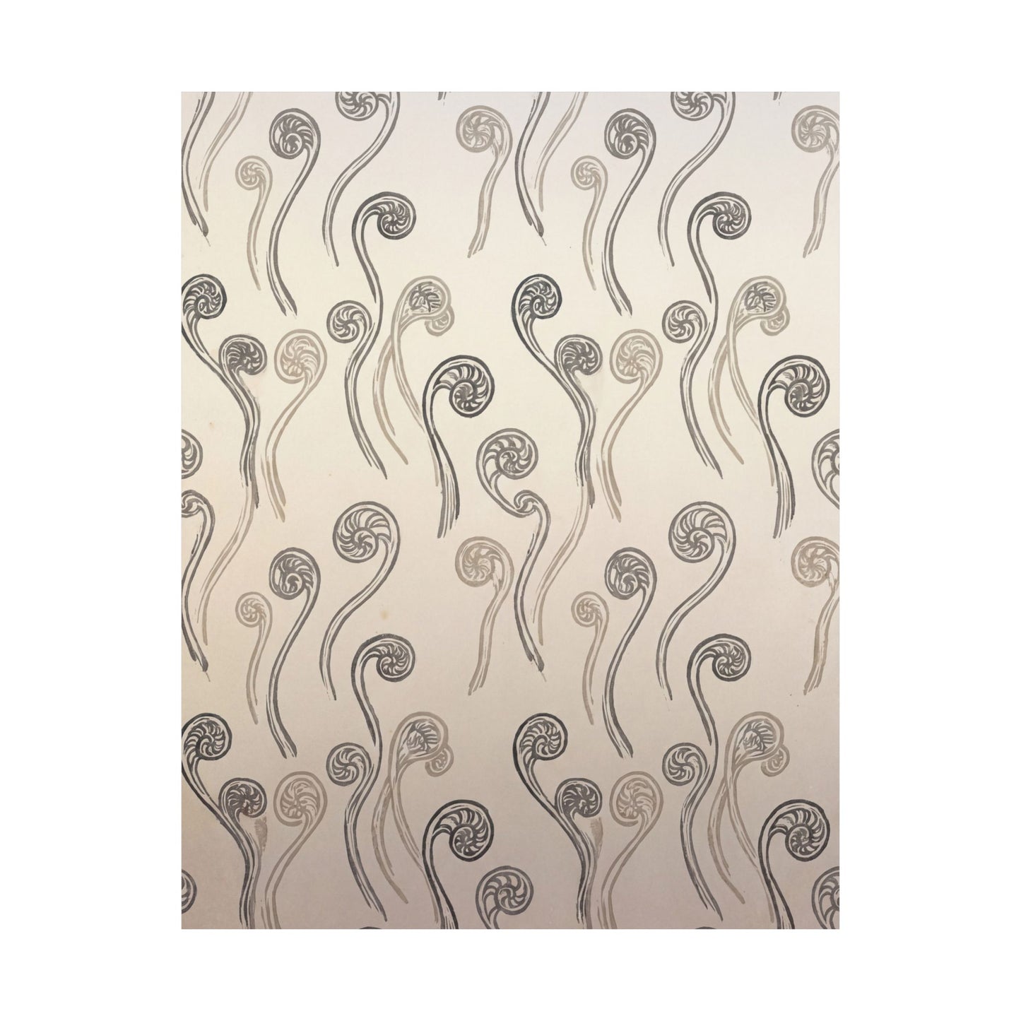 Fern Unfurling Wall Art Print | Summer Japandi Japanese Pattern Art