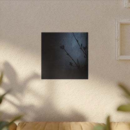 Shadow Play Canvas Art | Spring Dark Japandi Moody Minimal Art
