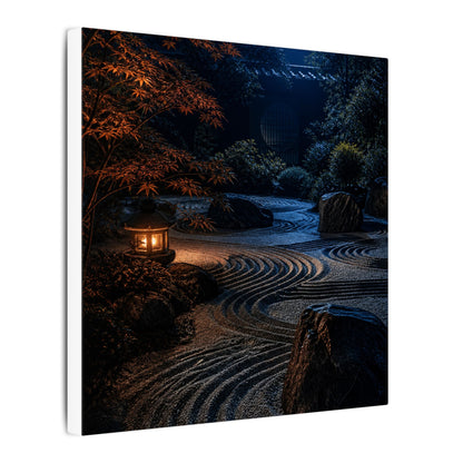 Summer Rock Garden Shadow Zen Canvas Art | Moody Decor
