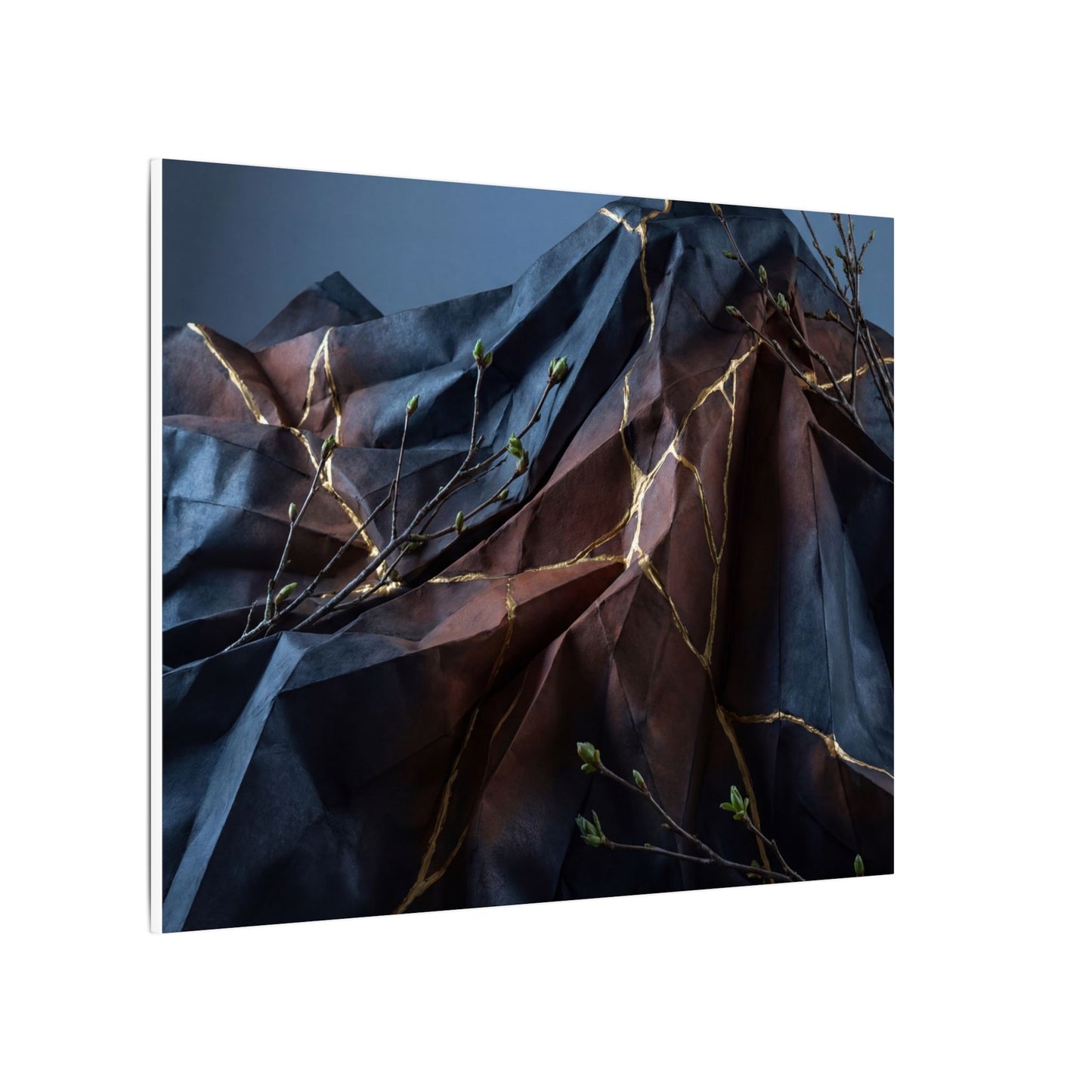 Paper Fold Broken Beauty Canvas Art | Philosophical Kintsugi Art