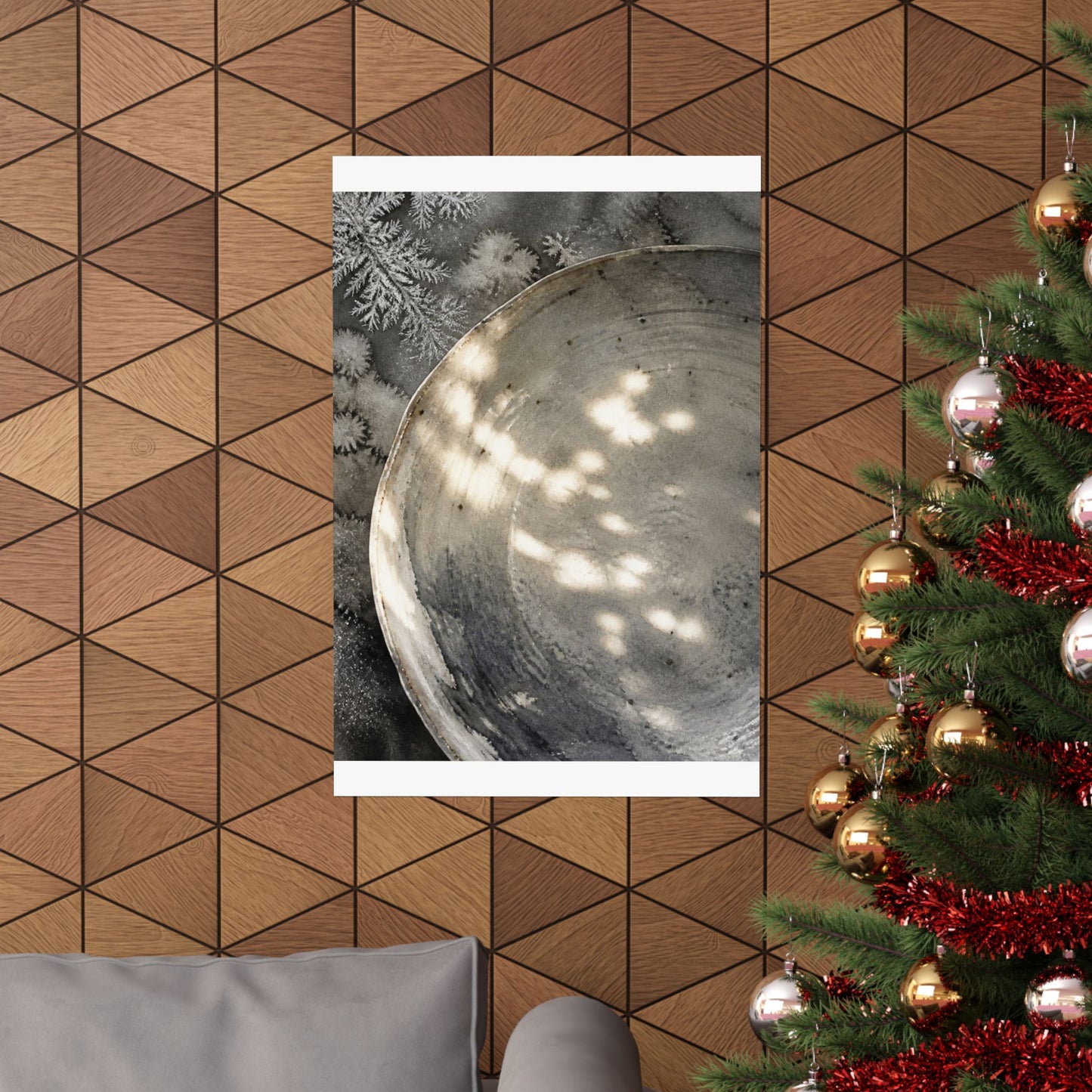 Winter Ceramic Bowl Watercolor Wall Art Print | Cozy Decor