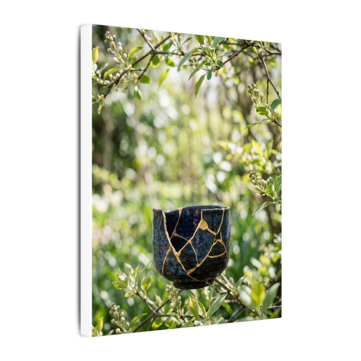 Kintsugi Broken Pottery in Dappled | Broken Beauty Canvas Art