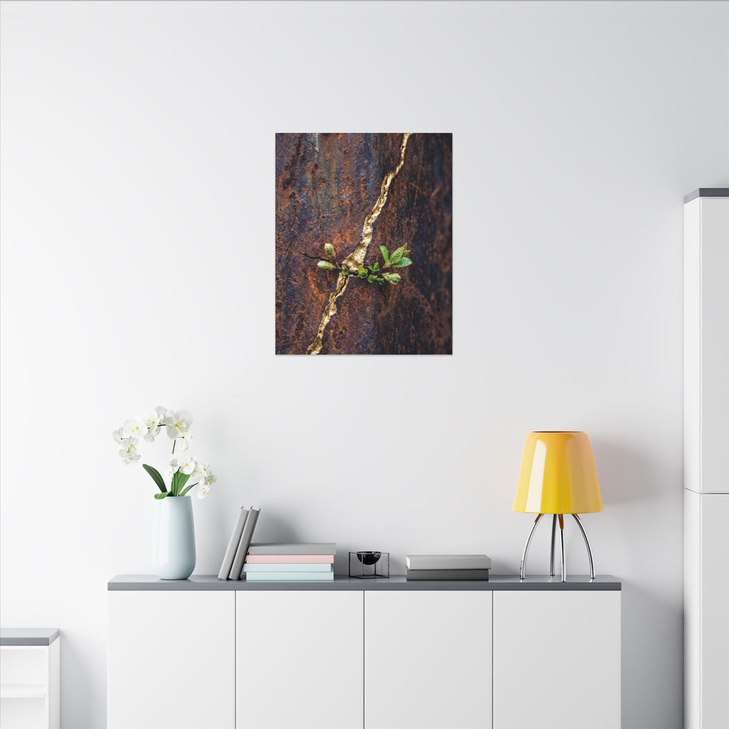 Overcast Rust Patina Canvas Art - Kintsugi Datsuzoku