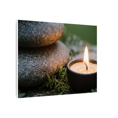 Warm River Stones Canvas Art - Japanese Pattern Japandi