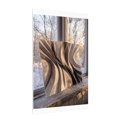 Mono No Aware Paper Fold Canvas Art - Japandi Minimal Line