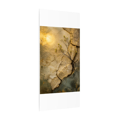 Cracked Earth Spring Canvas Art | Japandi Warm Design