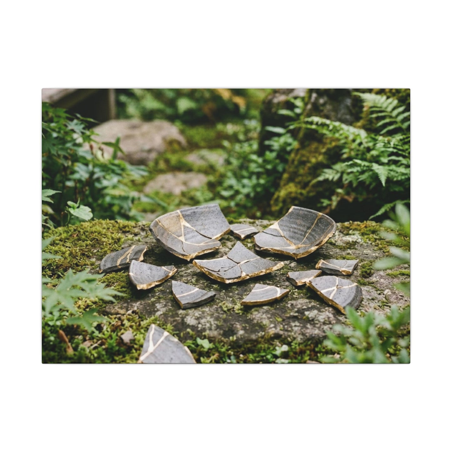 Summer Broken Pottery Gold Repair Canvas Art | Resilient Decor