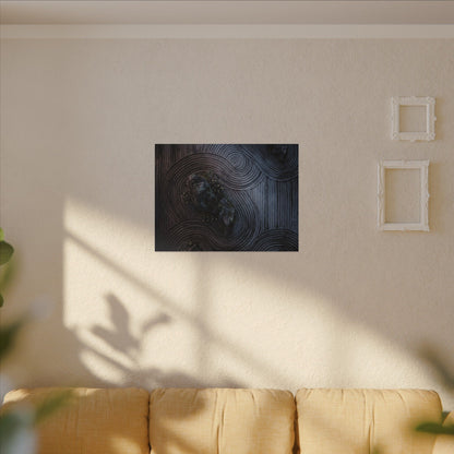 Spring Rock Garden Charcoal Ink Canvas Art | Bold Decor