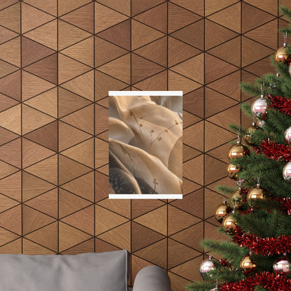 Silk Drape Winter Wall Art Print | Japandi Cozy Design