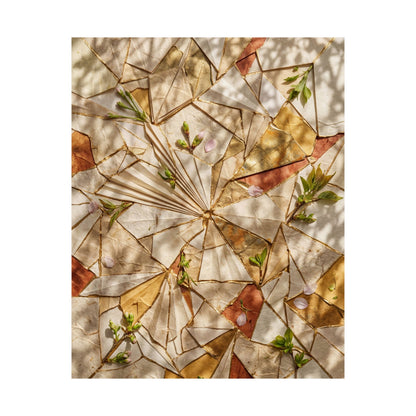 Artful Paper Fold Wall Art Print - Gold Repair Kintsugi