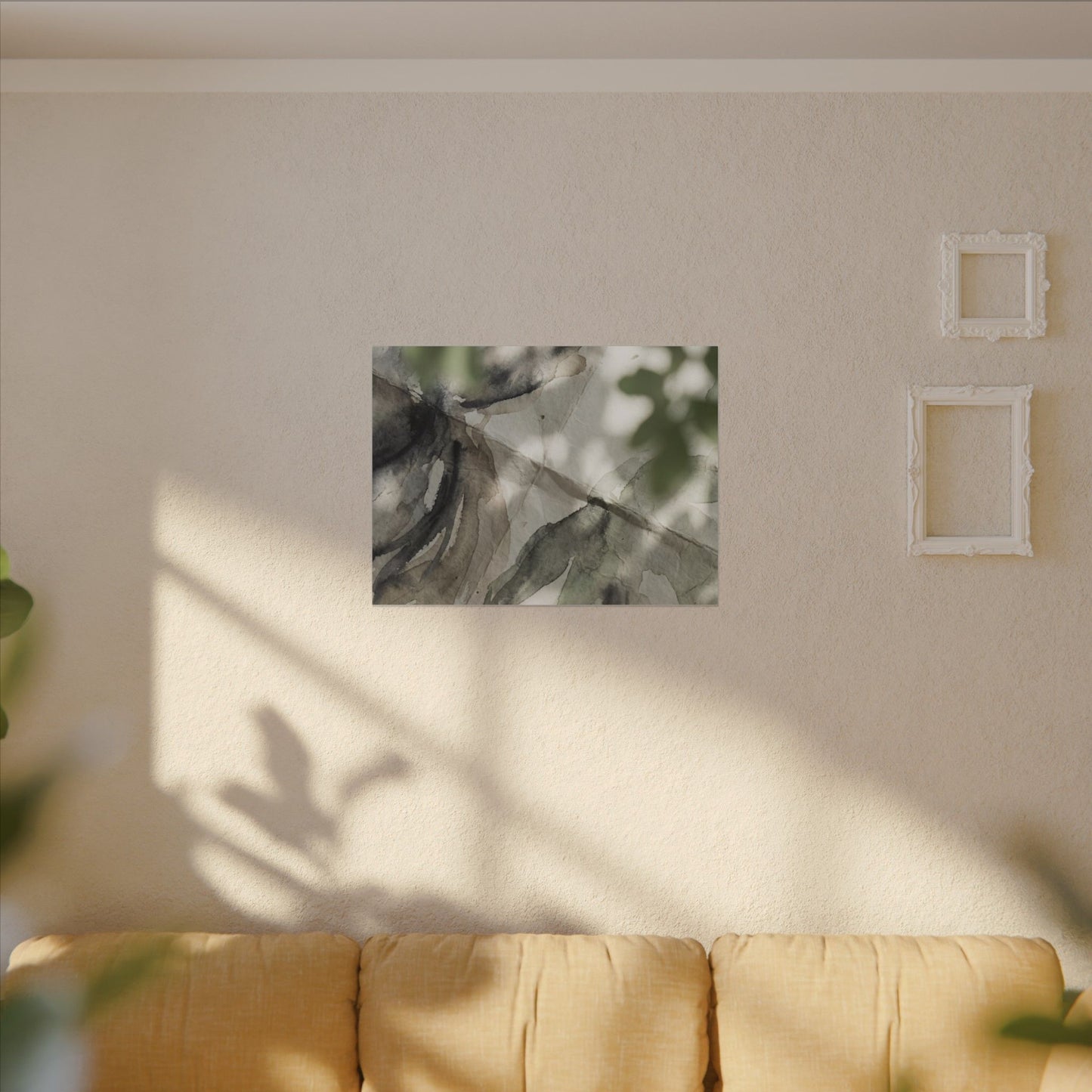 Spring Paper Fold Watercolor Canvas Art | Warm Decor