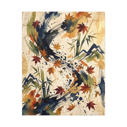 Golden Hour Ink Brushstroke Canvas Art - Zen Shibui