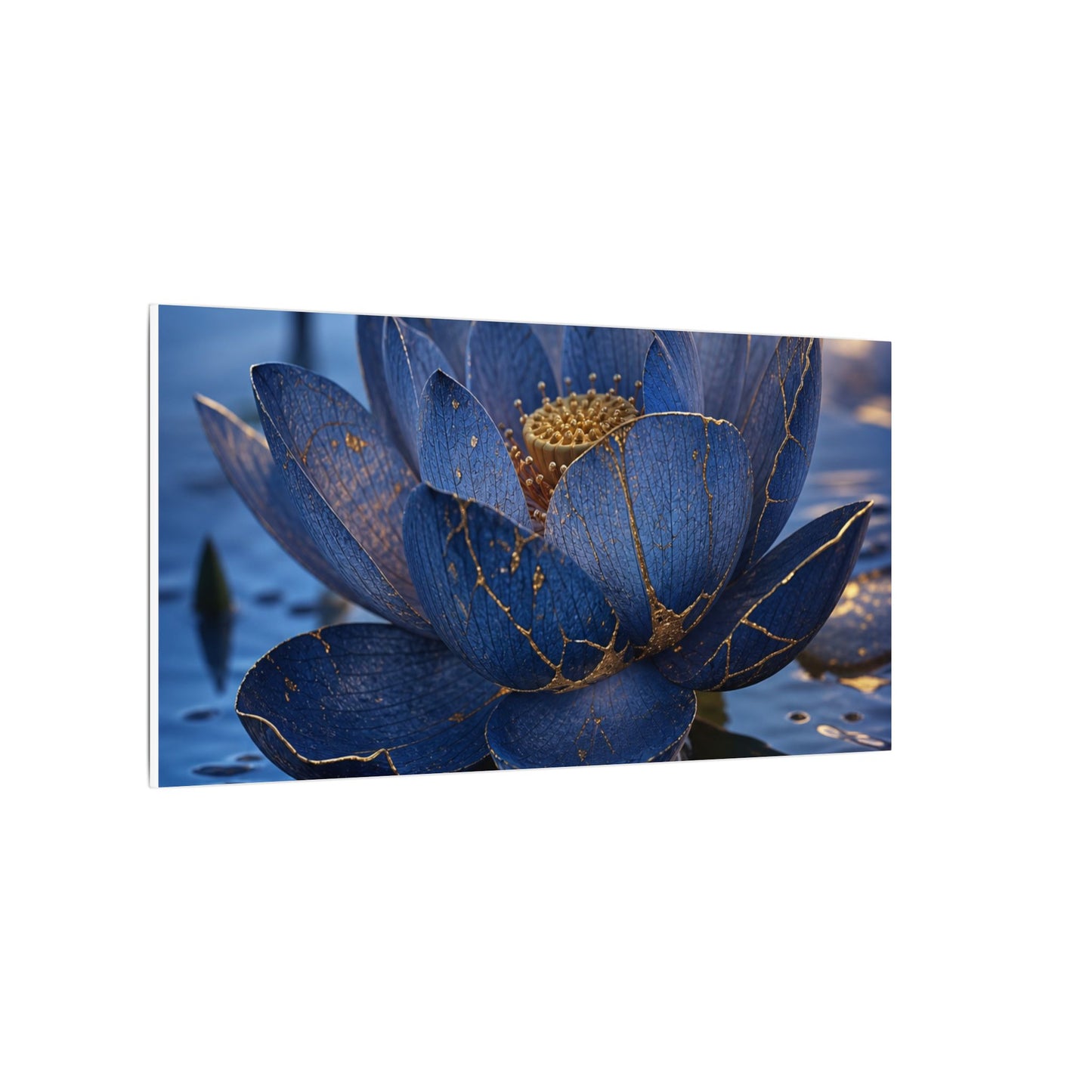 Kintsugi Lotus Flower in Dawn | Broken Beauty Canvas Art