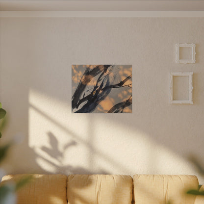 Datsuzoku Ink Brushstroke Canvas Art - Dark Japandi Shadow Zen