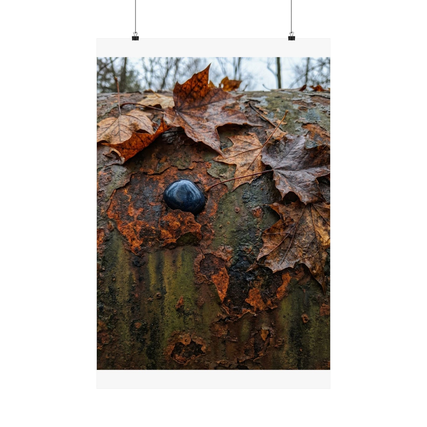 Datsuzoku Rust Patina Wall Art Print - Dark Japandi Moody Minimal