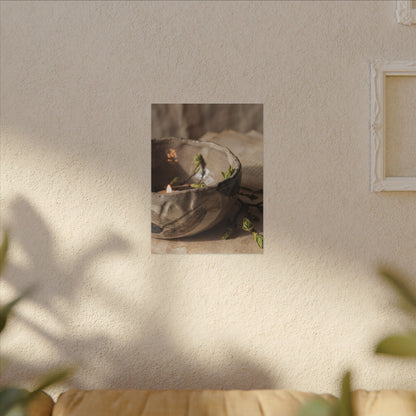 Candlelight Ceramic Bowl Canvas Art - Japandi Ma