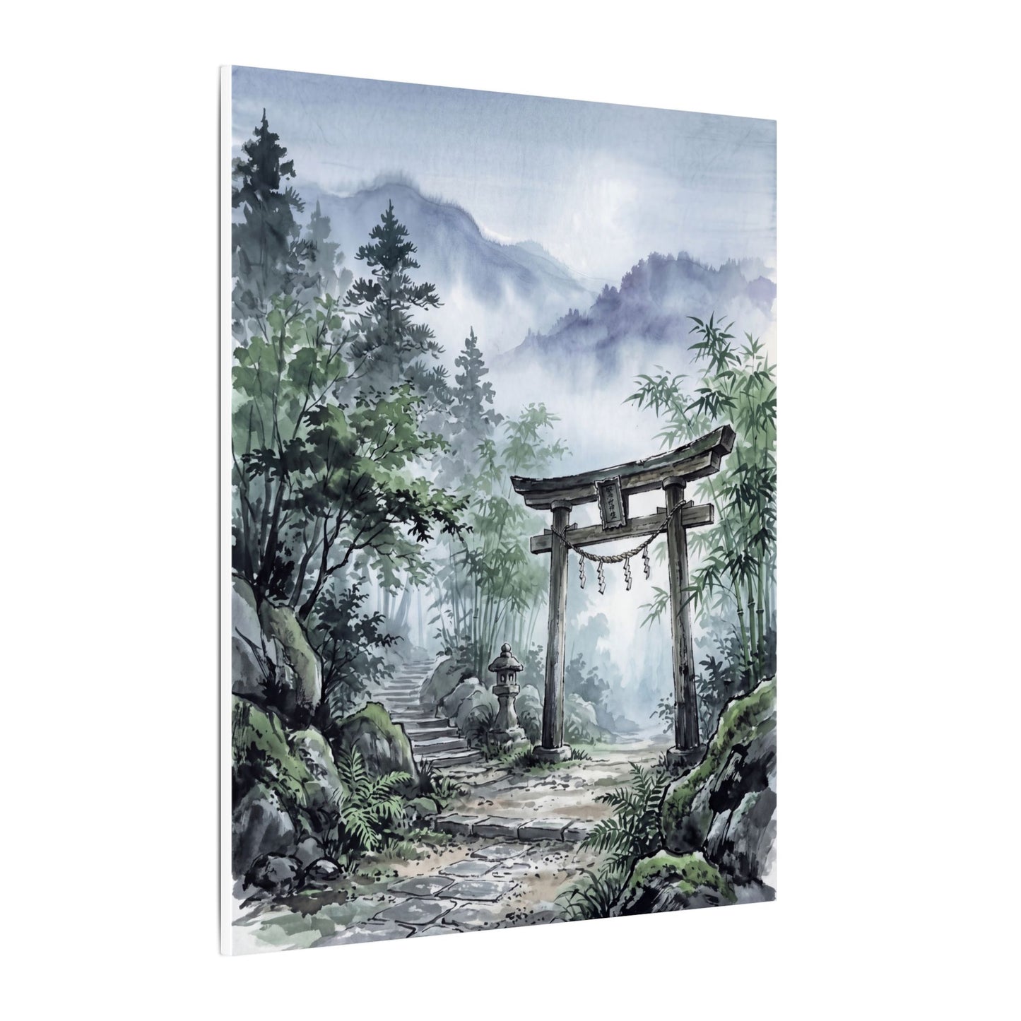 Moonlight Torii Gate Canvas Art - Zen Fukinsei