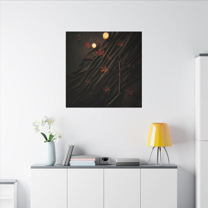 Autumn Silk Drape Moody Minimal Canvas Art | Moody Decor