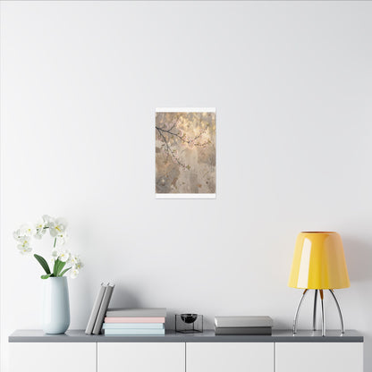 Summer Cherry Blossom Texture Canvas Art | Neutral Decor