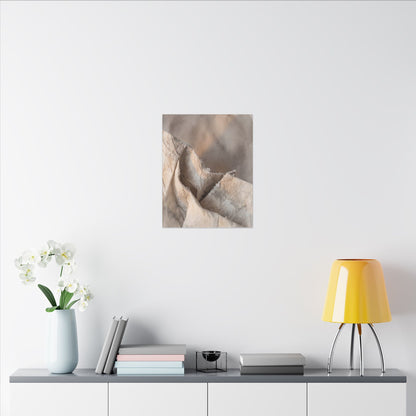 Japandi Paper Fold in Candlelight | Watercolor Canvas Art