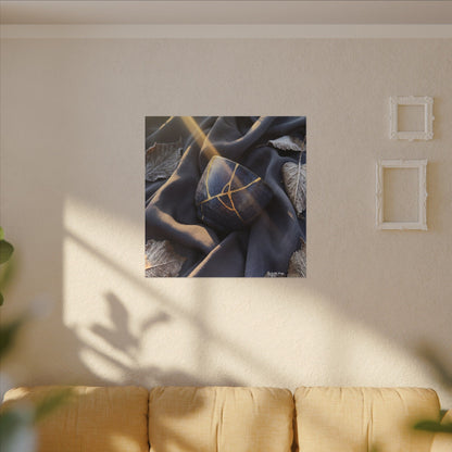 Winter Silk Drape Gold Repair Canvas Art | Artful Decor