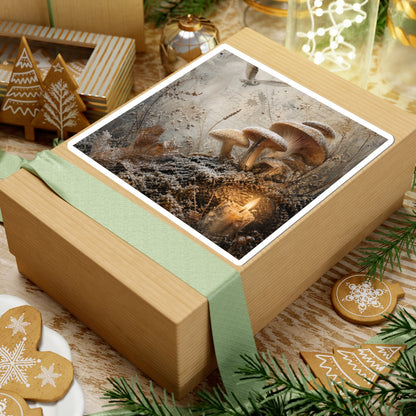 Wild Mushrooms Texture Sticker | Neutral Japandi Art