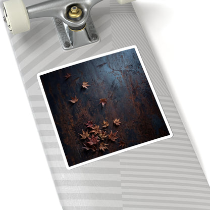 Rust Patina Shadow Zen Sticker | Sophisticated Dark Japandi Art