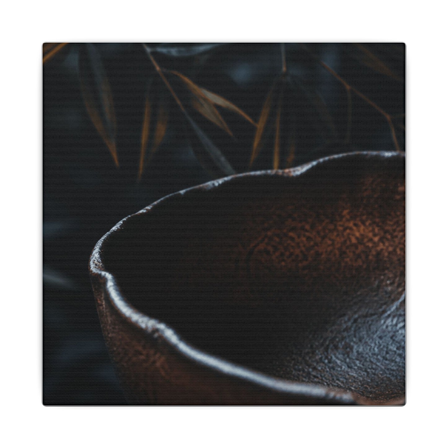 Luxurious Ceramic Bowl Canvas Art - Shadow Zen Dark Japandi