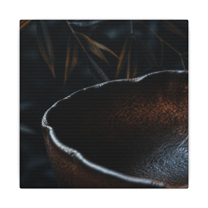 Luxurious Ceramic Bowl Canvas Art - Shadow Zen Dark Japandi