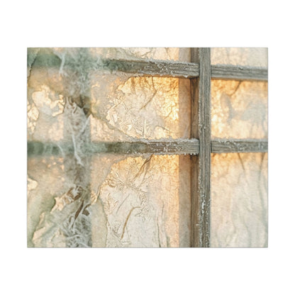 Winter Shoji Screen Watercolor Canvas Art | Elegant Decor