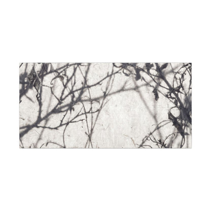 Winter Shadow Play Japanese Pattern Canvas Art | Elegant Decor