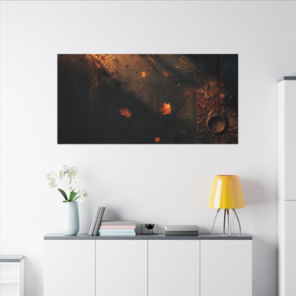 Dark Japandi Rust Patina in Golden Hour | Shadow Zen Canvas Art