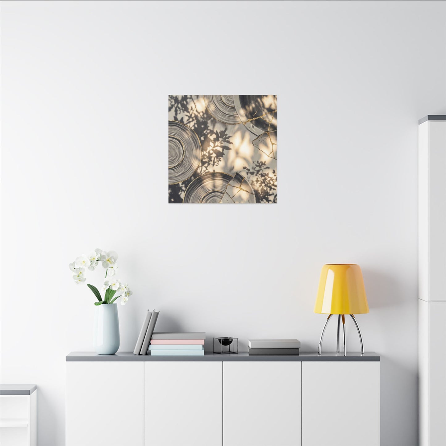 Healing Water Ripple Canvas Art - Gold Vein Kintsugi