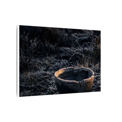 Kanso Ceramic Bowl Canvas Art - Dark Japandi Dark Texture