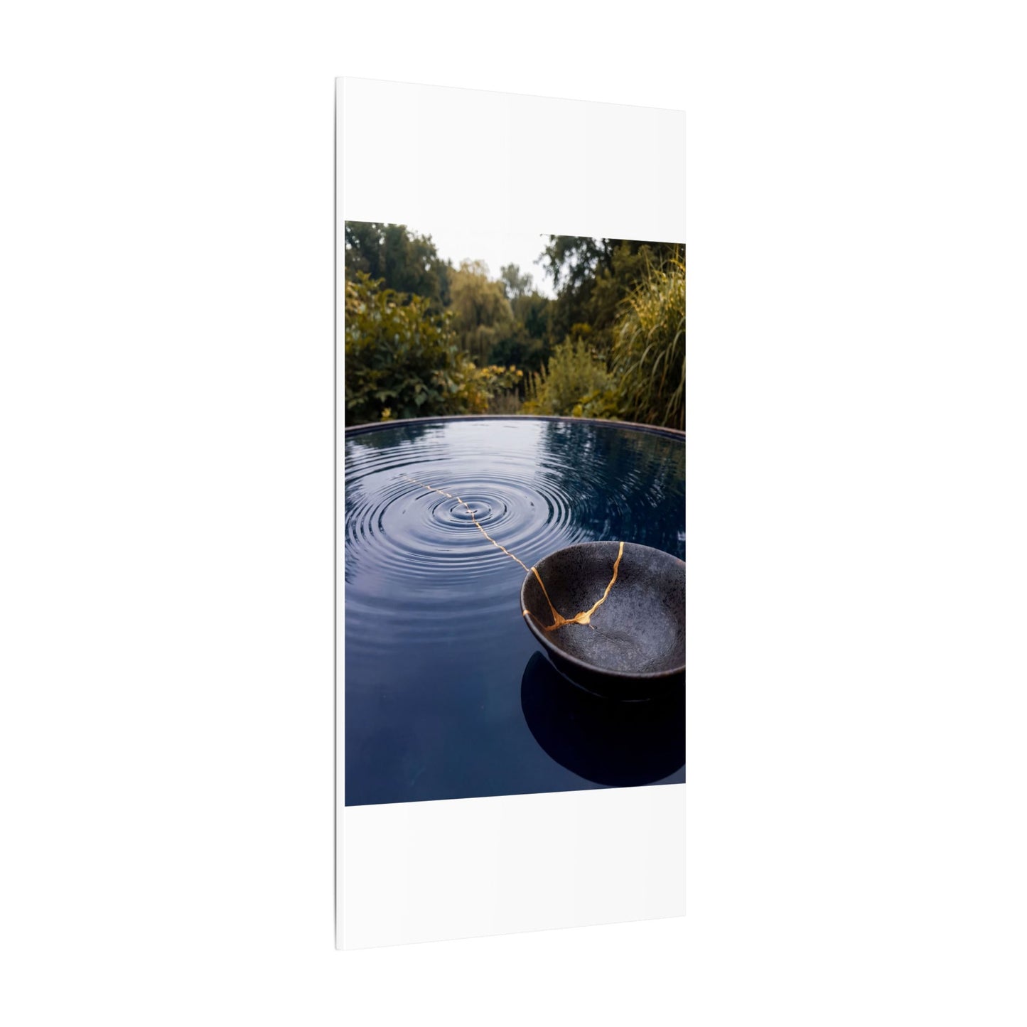 Kintsugi Water Ripple in Overcast | Broken Beauty Canvas Art