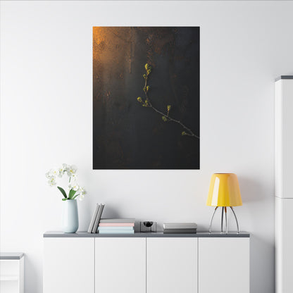 Dark Japandi Rust Patina in Golden Hour | Moody Minimal Canvas Art