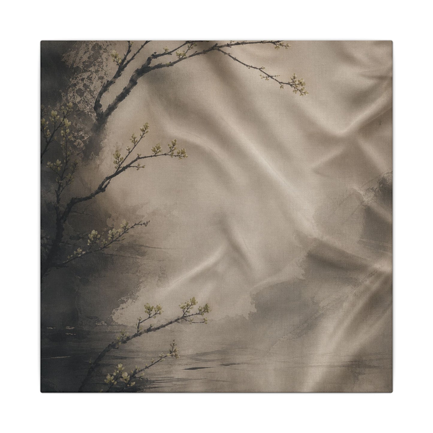 Silk Drape Canvas Art | Spring Japandi Japanese Pattern Art