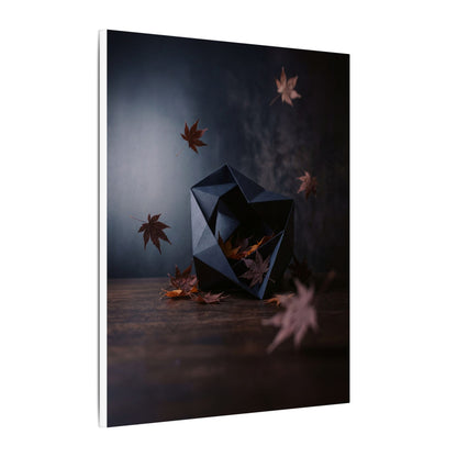 Dark Japandi Paper Fold in Dawn | Shadow Zen Canvas Art
