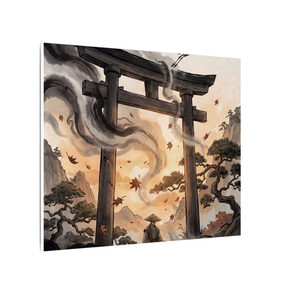 Torii Gate Ukiyo E Inspired Canvas Art | Serene Zen Art