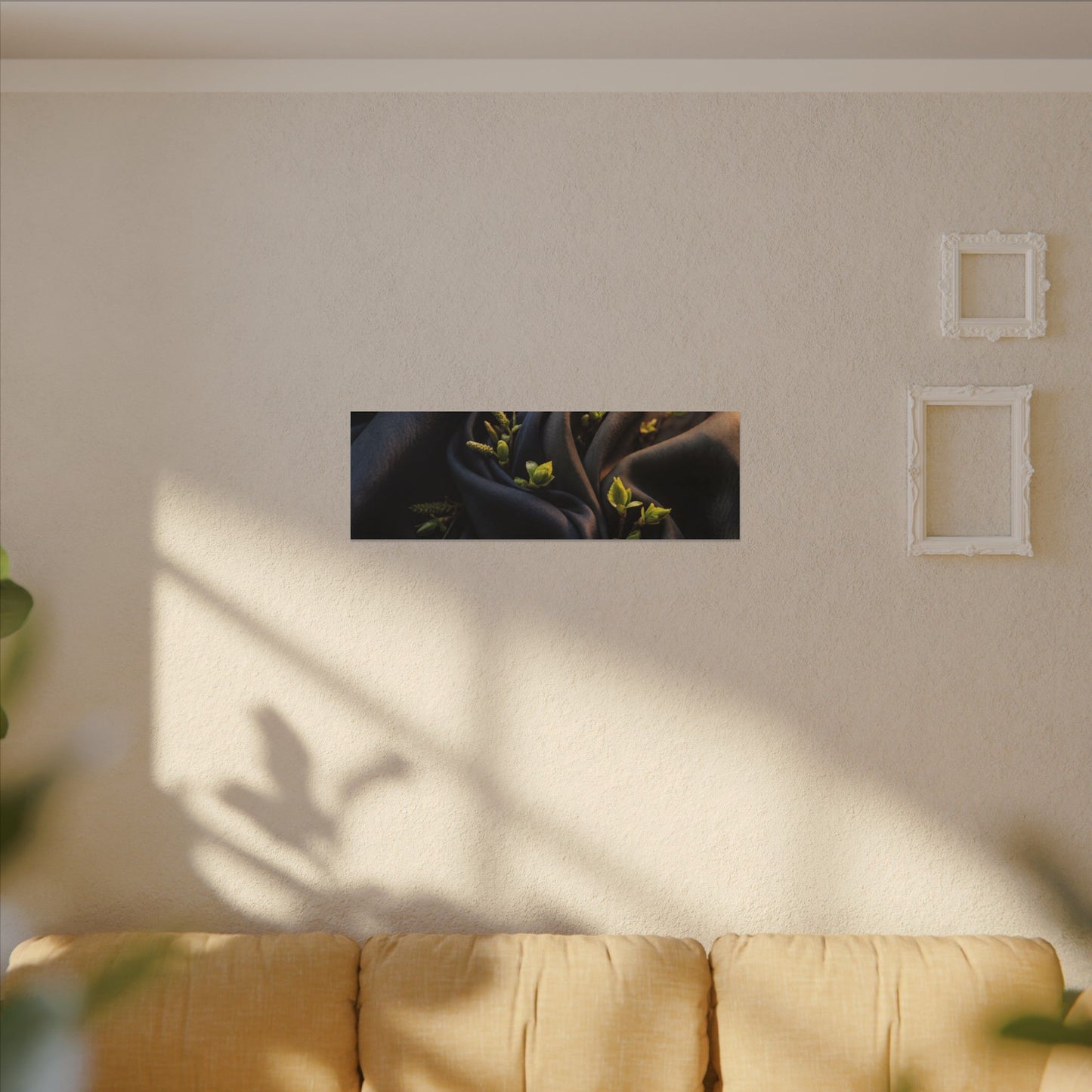 Spring Silk Drape Moody Minimal Canvas Art | Luxurious Decor