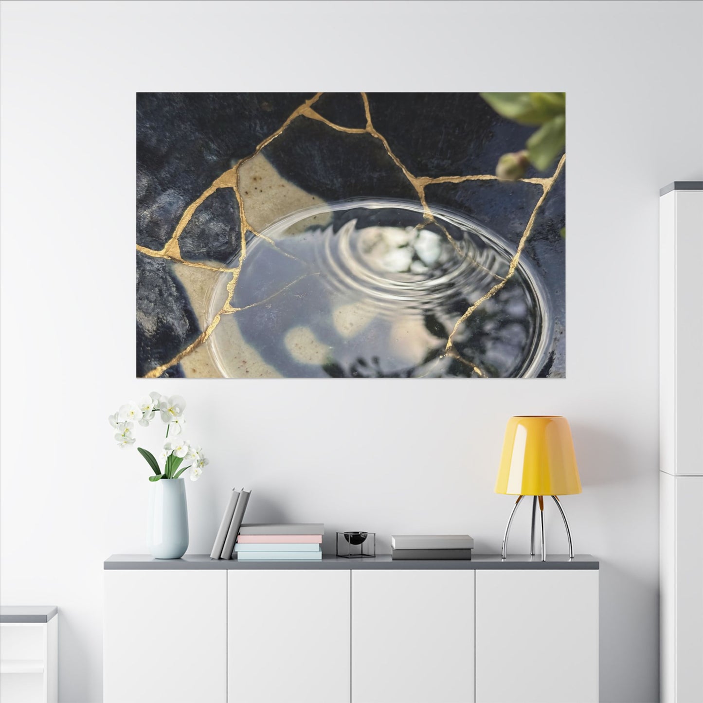 Water Ripple Spring Canvas Art | Kintsugi Beautiful Design