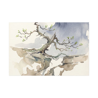 Moonlight Pine Tree Canvas Art - Japandi Ma